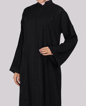 Midnight Grace Hand-Embellished Black Abaya