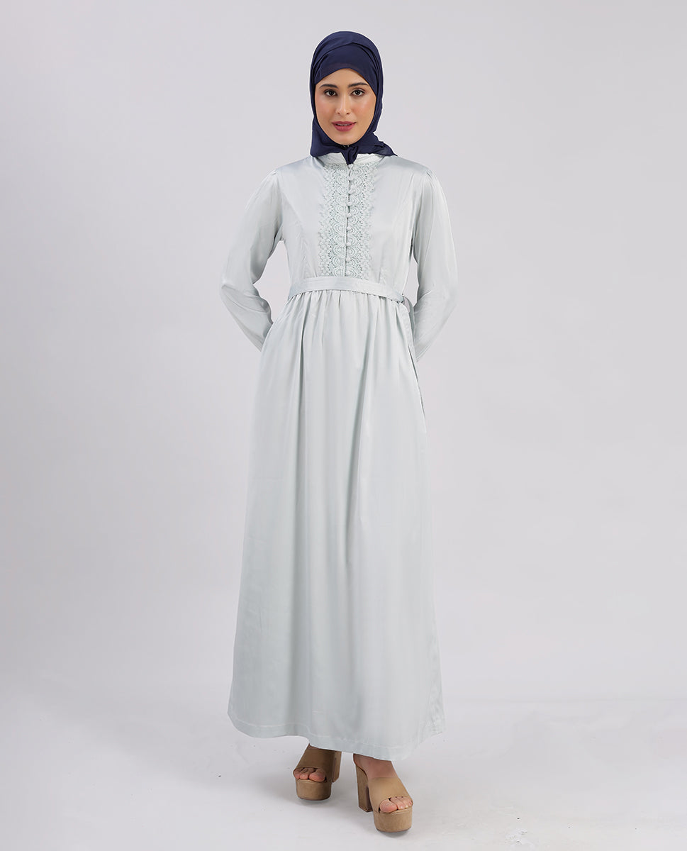 Sage Green Laced Maxi dress