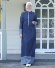 Urban Majesty Fine Denim jilbab, urban abaya, jilbab, modest wear, Islamic dress, long dress