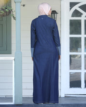 Urban Majesty Fine Denim jilbab, urban abaya, jilbab, modest wear, Islamic dress, long dress