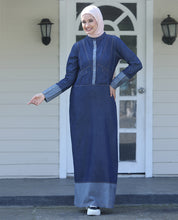 Urban Majesty Fine Denim jilbab, urban abaya, jilbab, modest wear, Islamic dress, long dress
