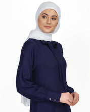 Navy Neck Tie Up Abaya