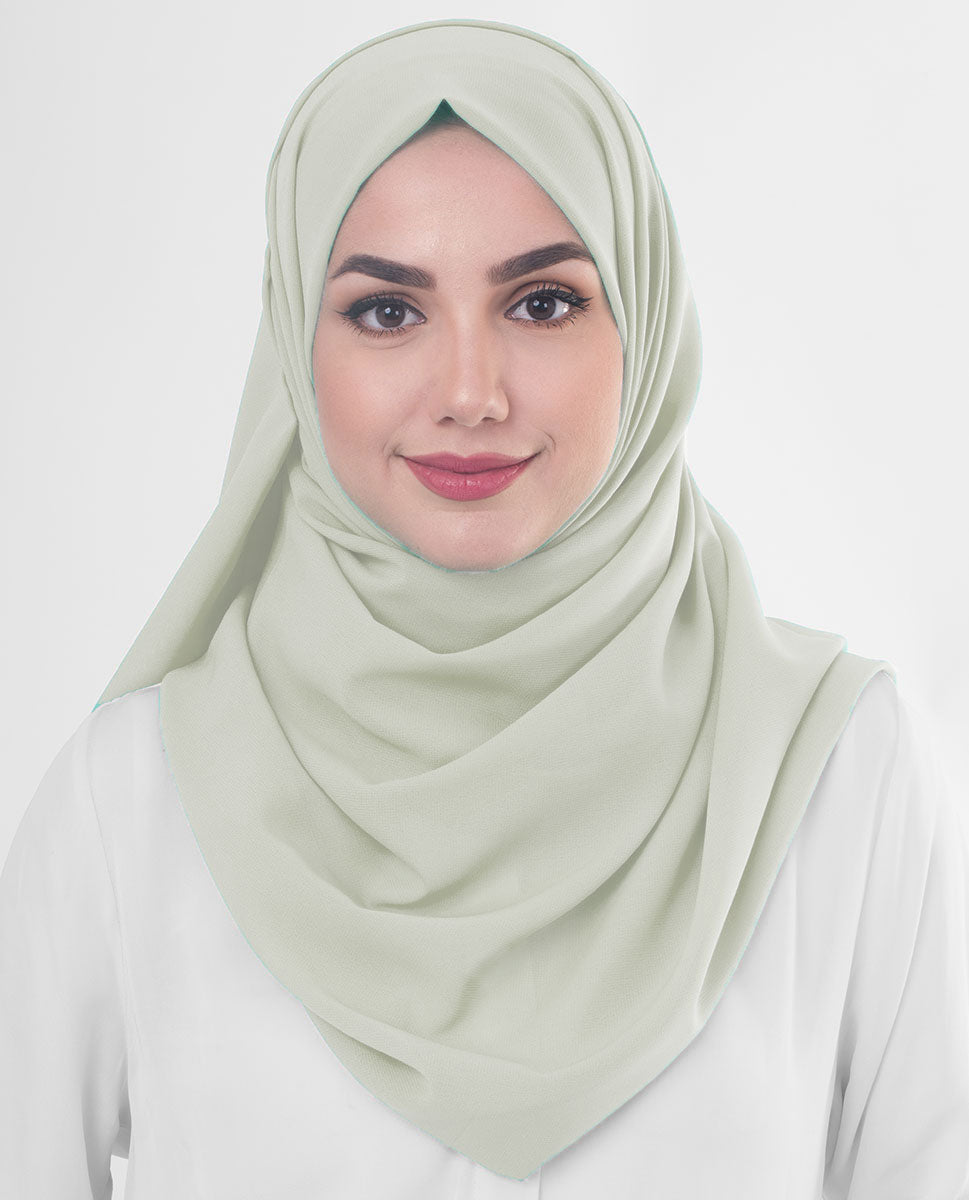 Light Gray Cotton Voile Scarf – India Islamic Design House