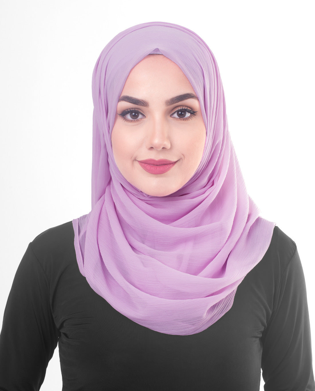 Violet Tulle Poly Chiffon Scarf – India Islamic Design House