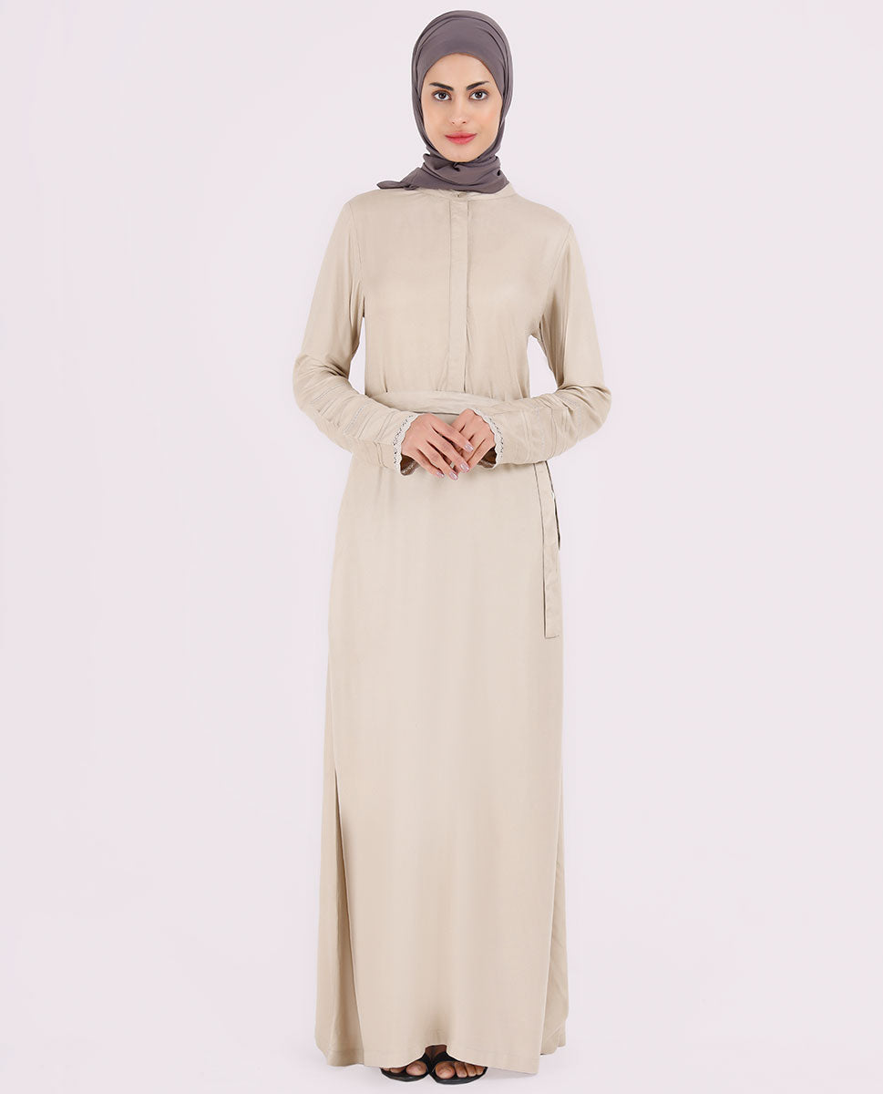 Sepia Hue Belted Jilbab