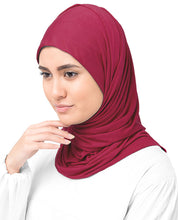 Crimson jersey hijab, breathable hijab, stretchable scarf, Islamic scarf