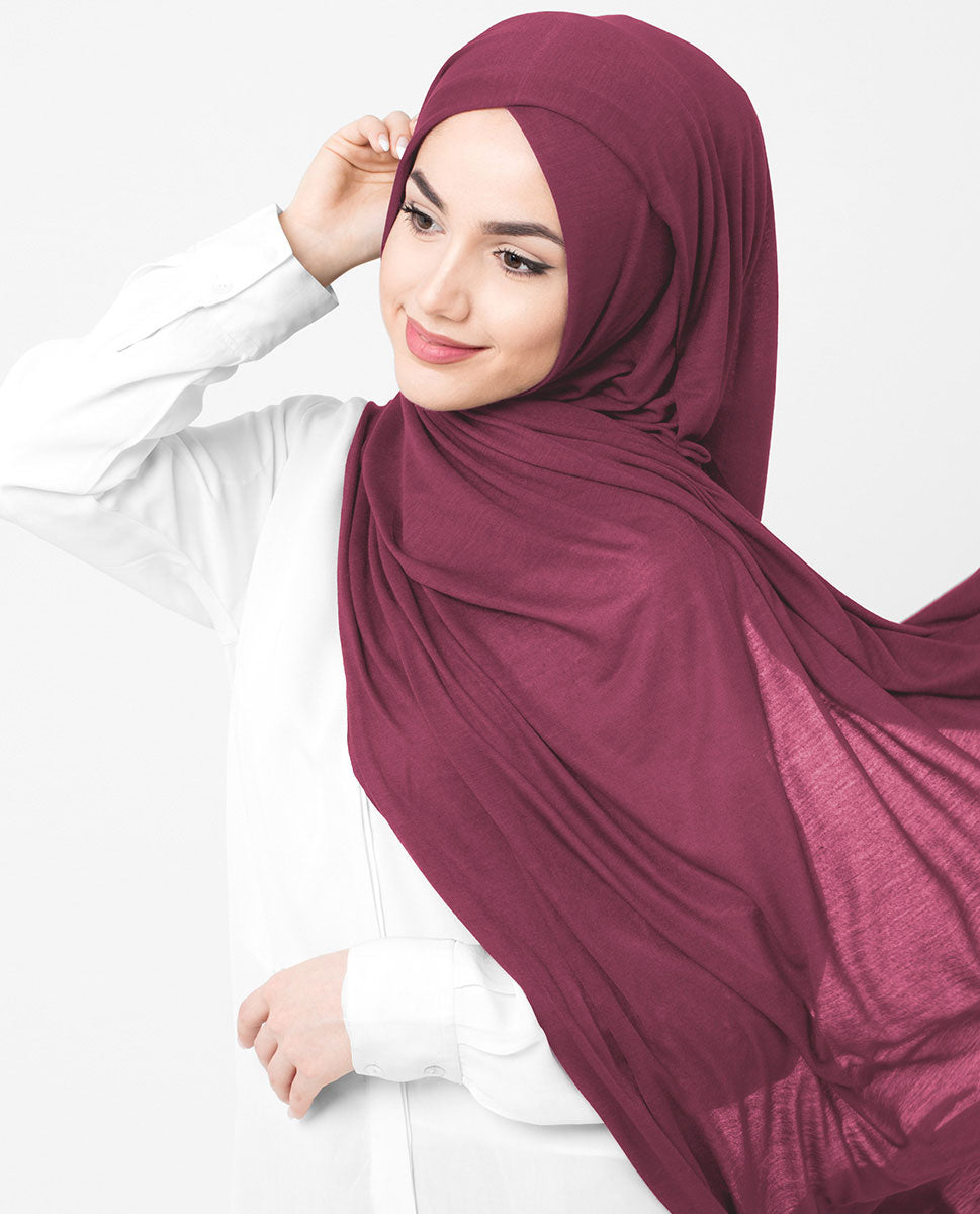 Rumba Red Viscose Jersey Scarf