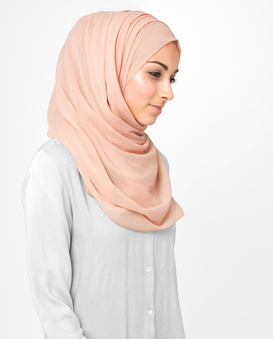 Scallop Shell Poly Chiffon Scarf