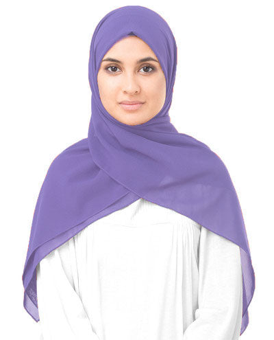 Chalk Violet Poly Georgette Scarf