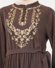 Flare & Thread Embroidered Abaya