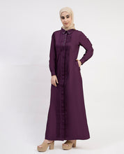 Lavish Purple Pleated Abaya
