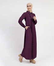Lavish Purple Pleated Abaya