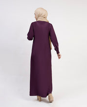 Lavish Purple Pleated Abaya