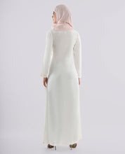 Rayon Full Sleeve Slip Dress - White