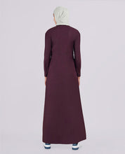 Precious Plum Full Front Opening Jilbab