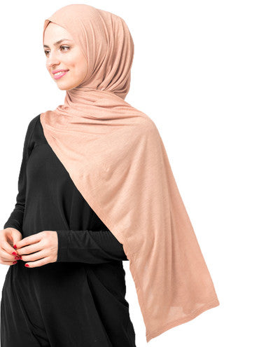 Amber jersey hijab, breathable hijab, stretchable scarf, Islamic scarf