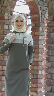 Misty Mud Detachable Hood Jilbab