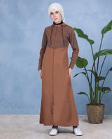 Dual Brown Detachable Hood Jilbab