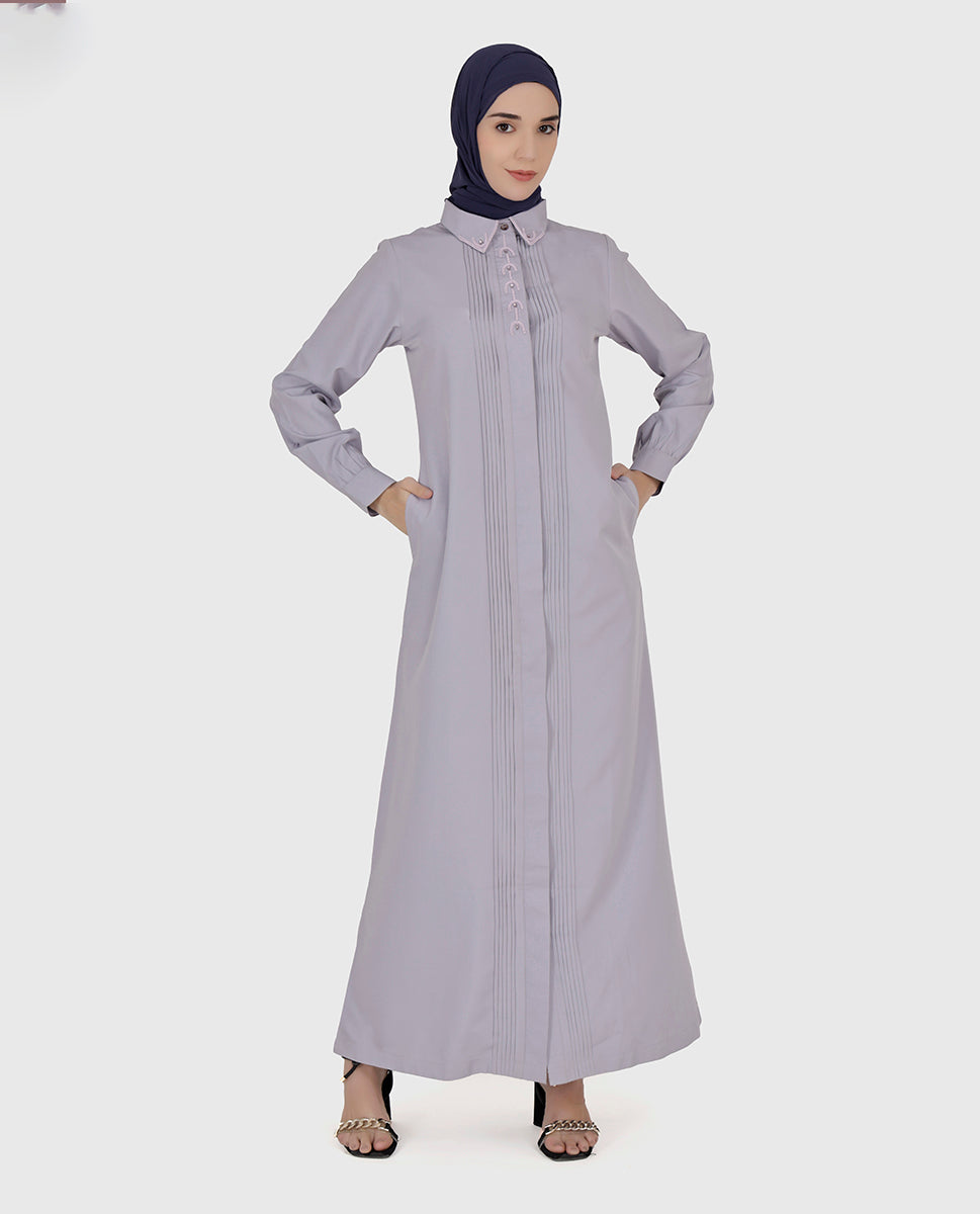 Lavish Lilac Pleated Abaya