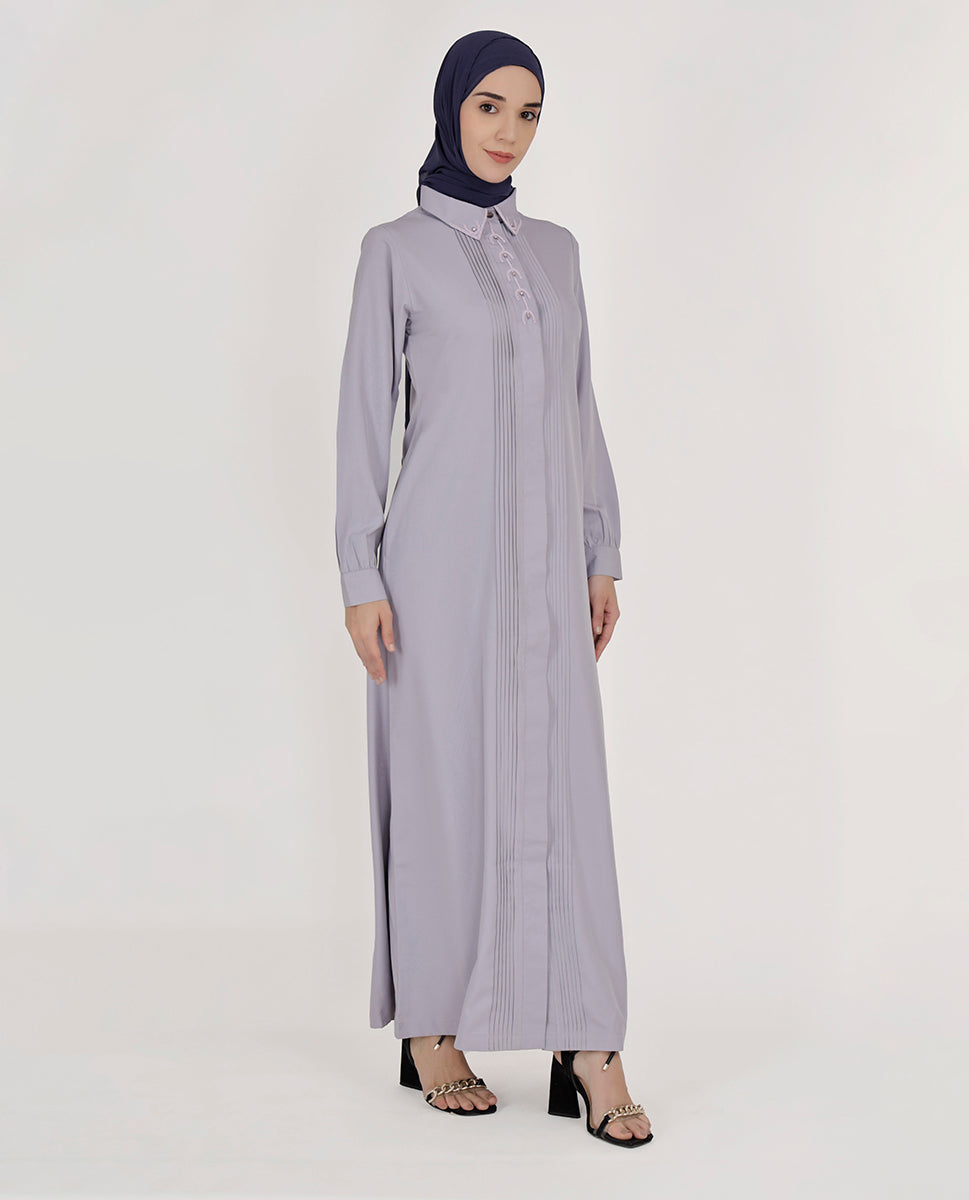 Lavish Lilac Pleated Abaya