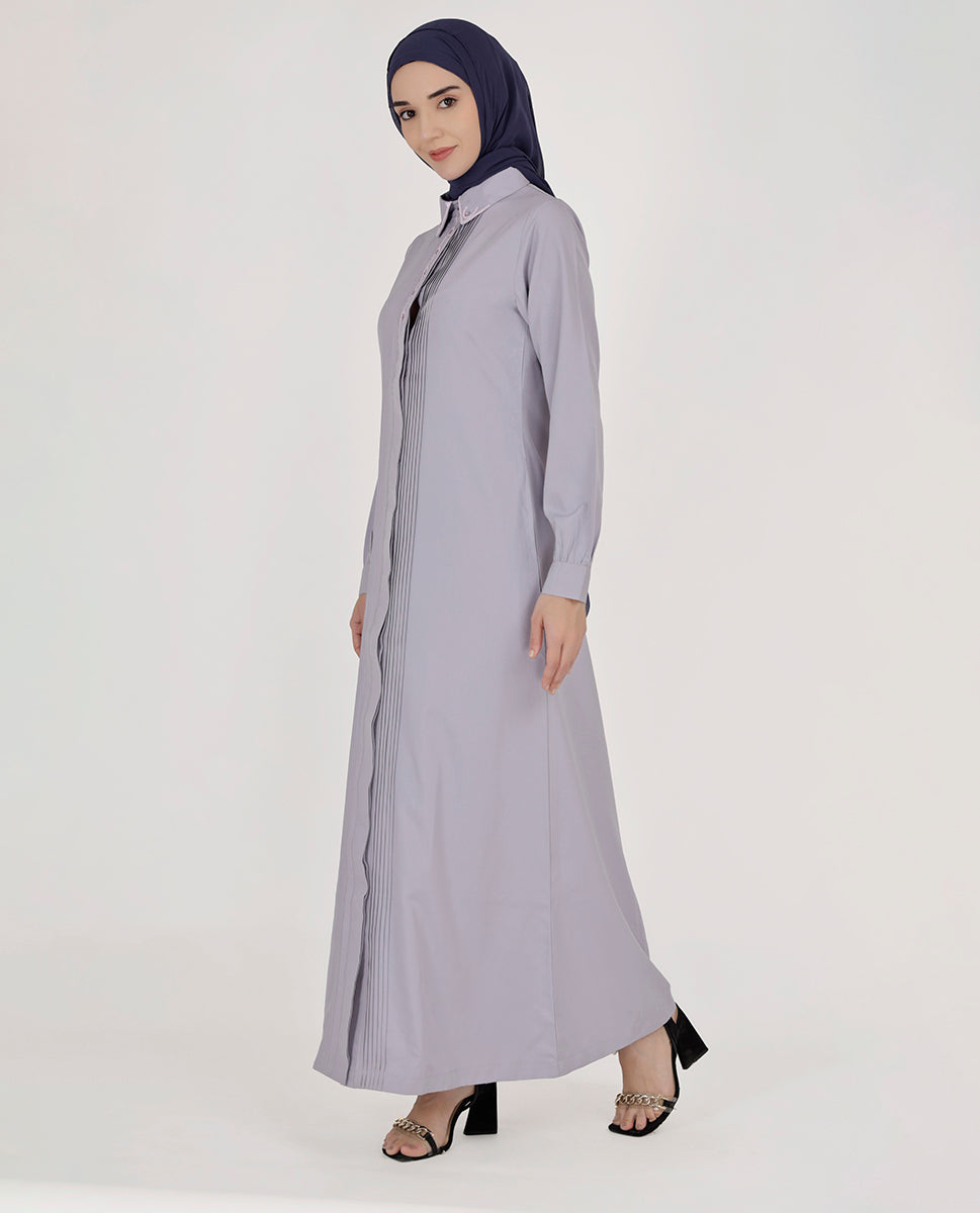 Lavish Lilac Pleated Abaya