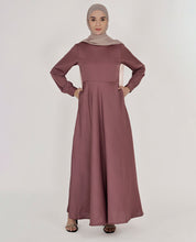 Dusty Peach Flared Maxi Dress