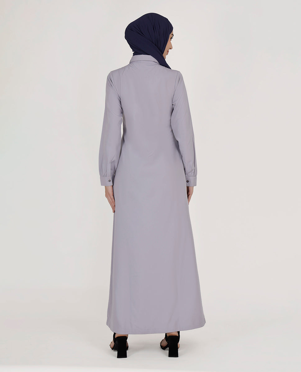 Lavish Lilac Pleated Abaya