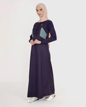 Berry Blue Toggle Sleeves Jilbab