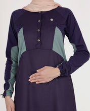 Berry Blue Toggle Sleeves Jilbab