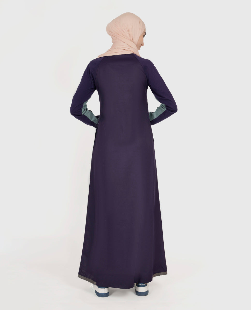 Berry Blue Toggle Sleeves Jilbab