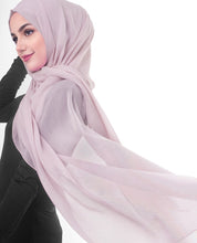 Pale Mauve Poly Chiffon Scarf