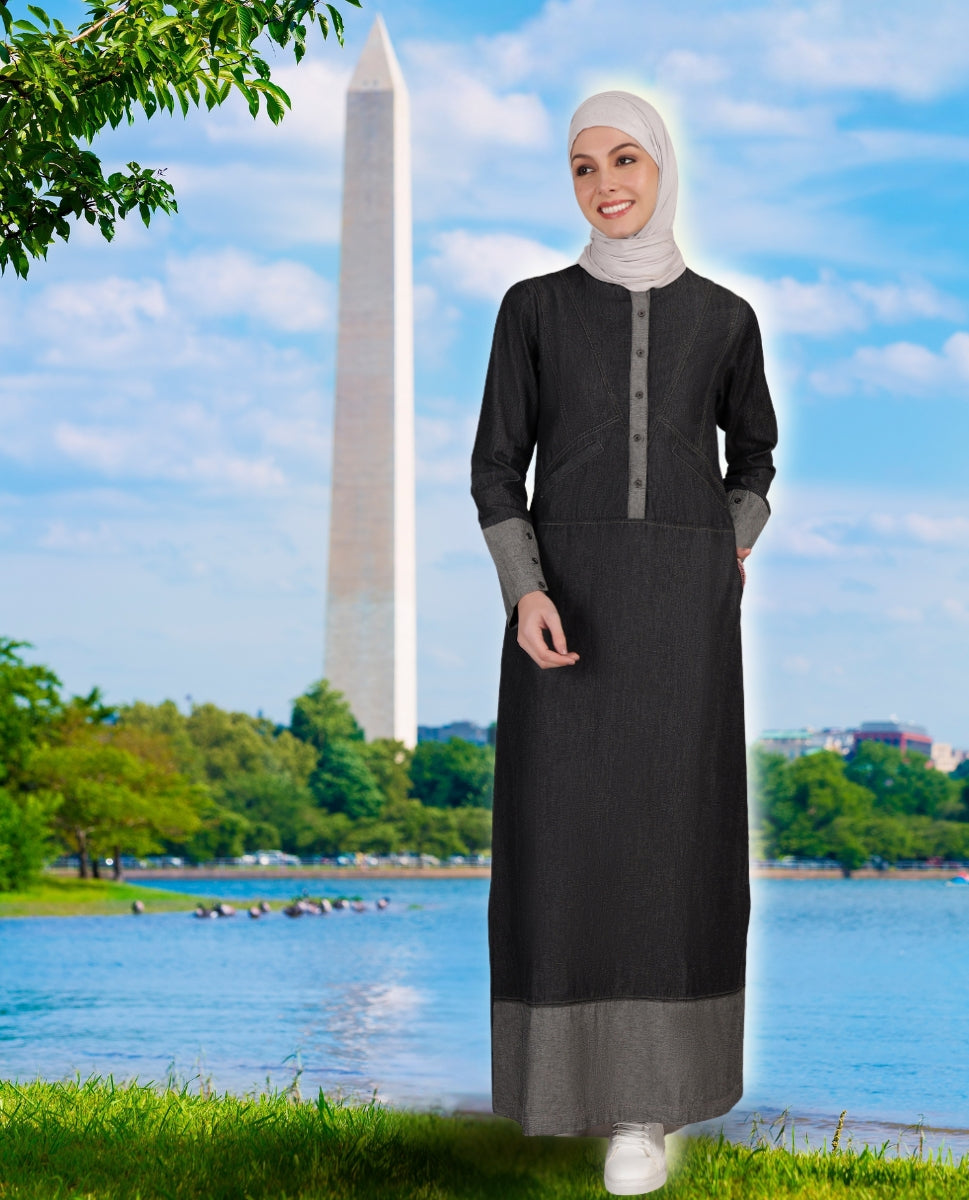 Midnight Chic Fine Denim Jilbab