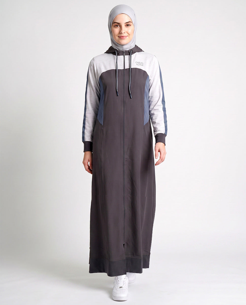Skyline Contrast Detachable Hood Jilbab