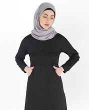 Midnight Black Laced Edge Abaya