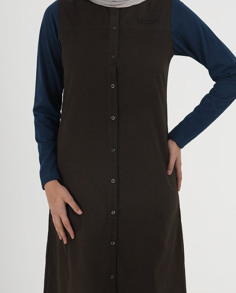 Ripe Olive Shirt Collar Jilbab