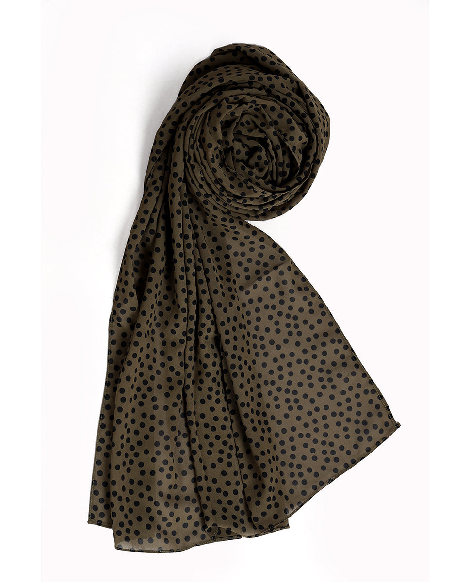 Stormy Grey Polka Dot Hijab