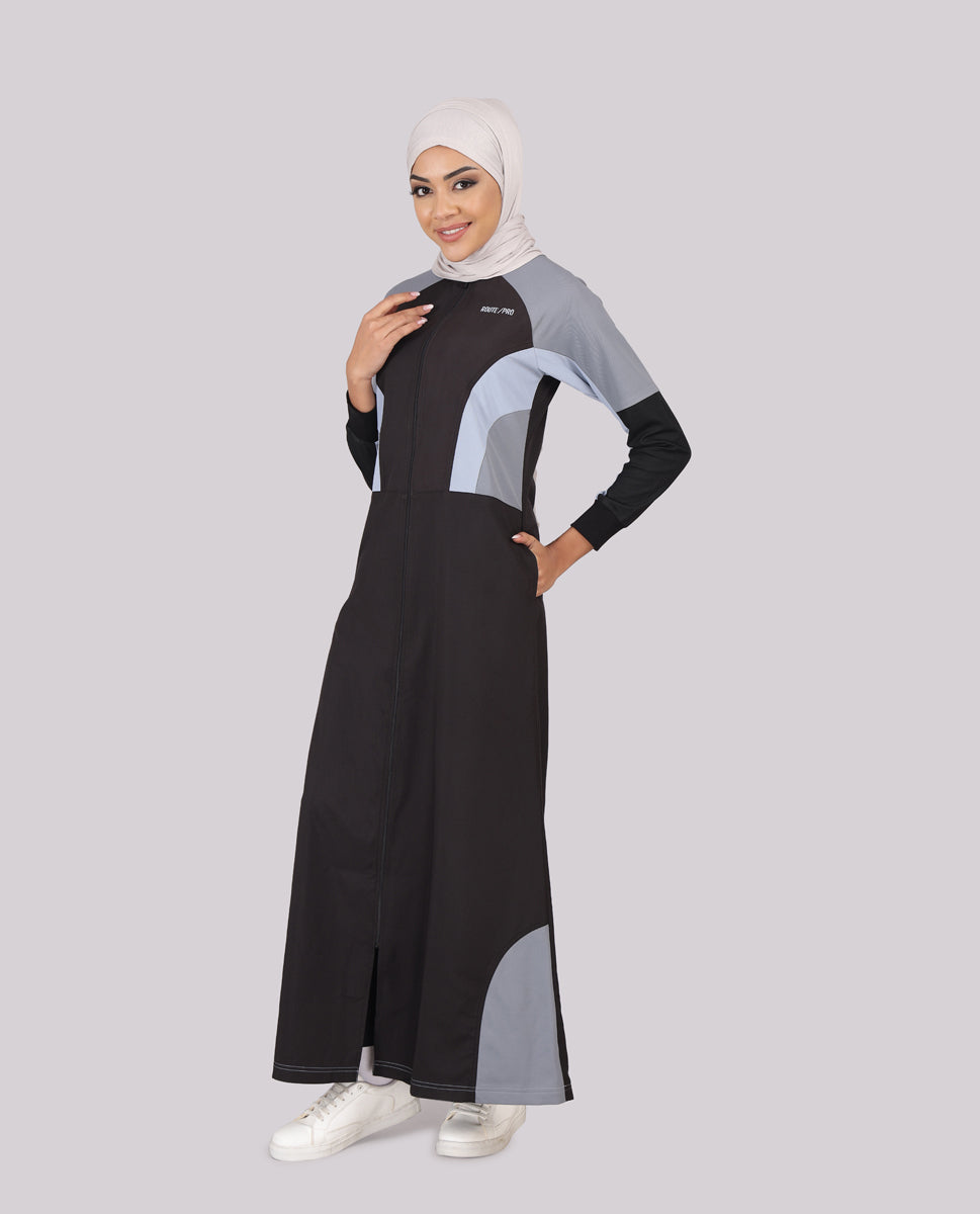 Midnight Fusion Full Front Open Jilbab