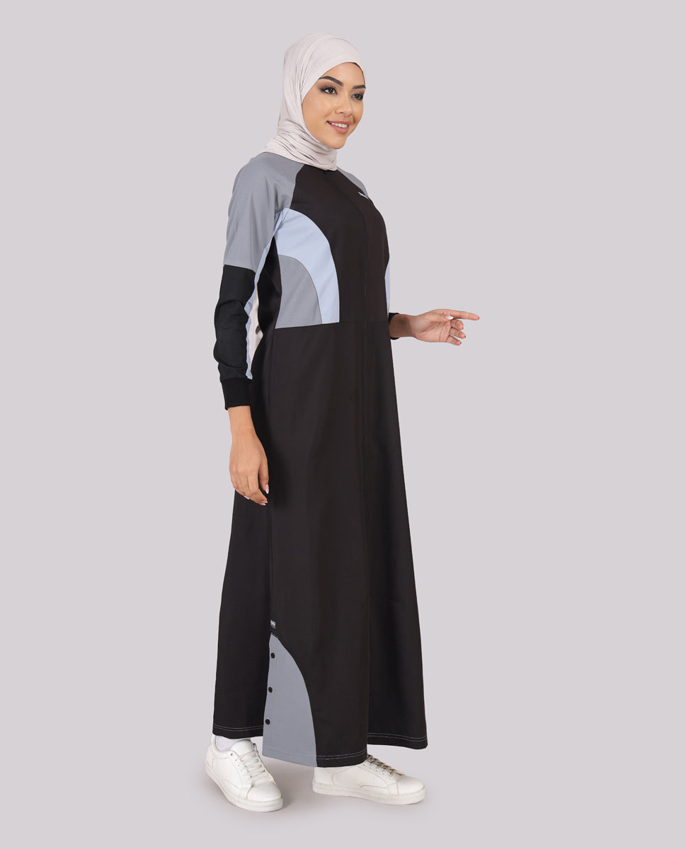 Midnight Fusion Full Front Open Jilbab