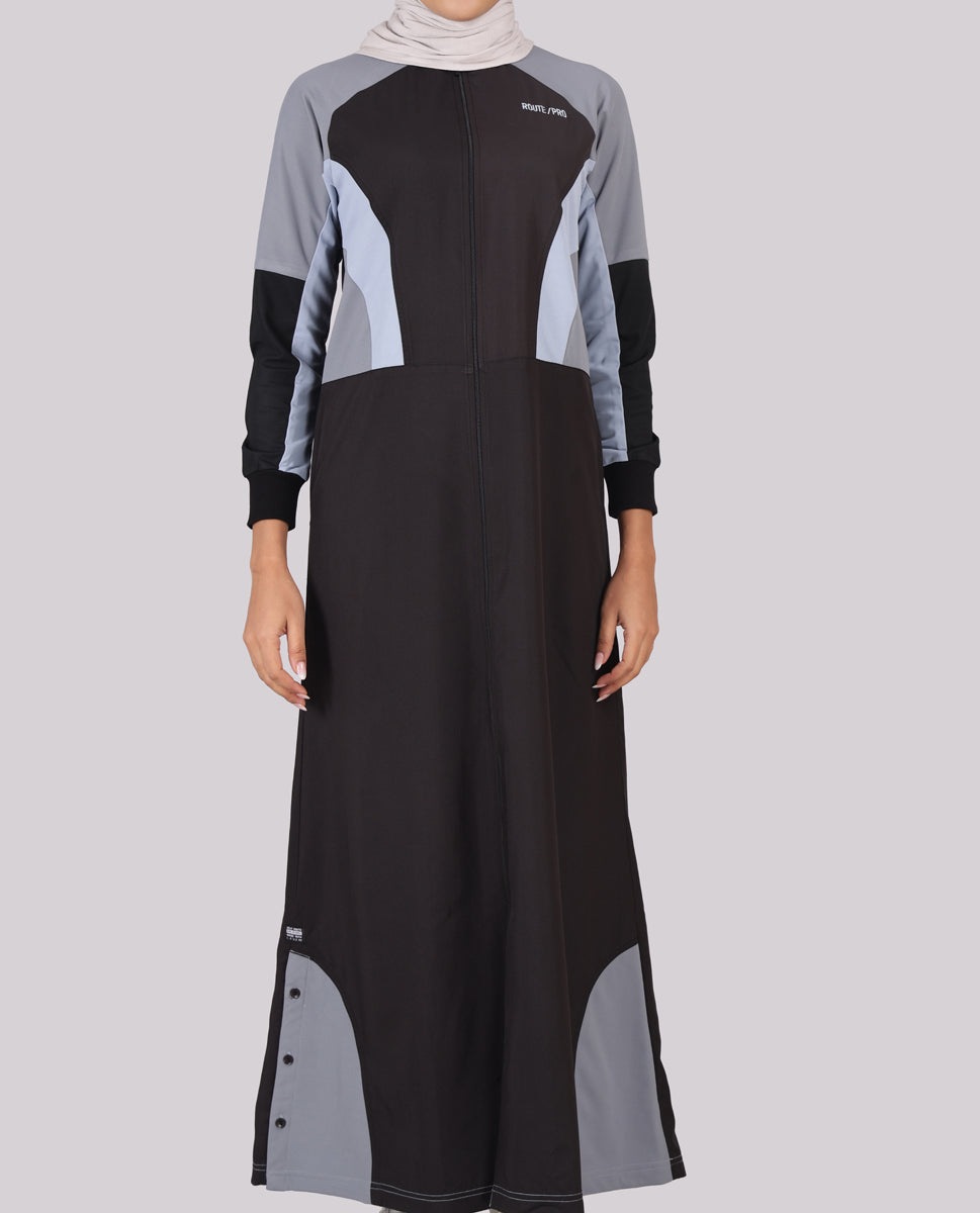 Midnight Fusion Full Front Open Jilbab