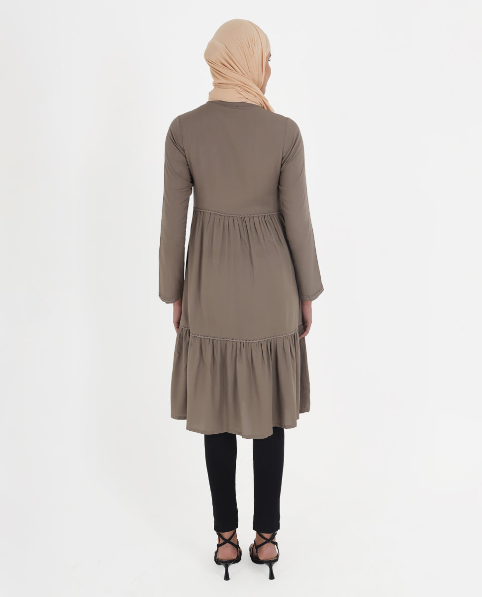 Fungi Rayon Ladder Lace Top