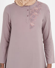 Lilac  Love Rayon Embroidered Top