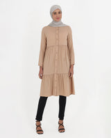 Earthy Rayon Ladder Lace Top
