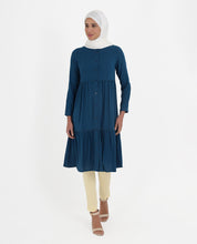 Deep Indigo Rayon Ladder Lace Top