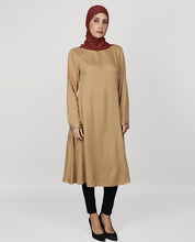 Golden Sand Embroidered Cuff Top