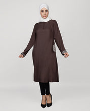 Mocha Muse Embroidered Cuff Top