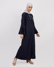 Navy Grandeur Flared Sleeves Abaya