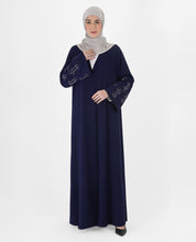 Deep Ocean Belted Open Abaya
