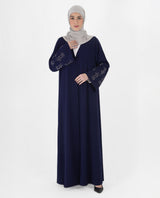Deep Ocean Belted Open Abaya