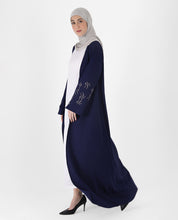 Deep Ocean Belted Open Abaya
