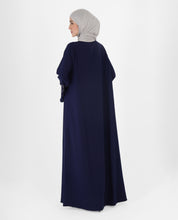 Deep Ocean Belted Open Abaya
